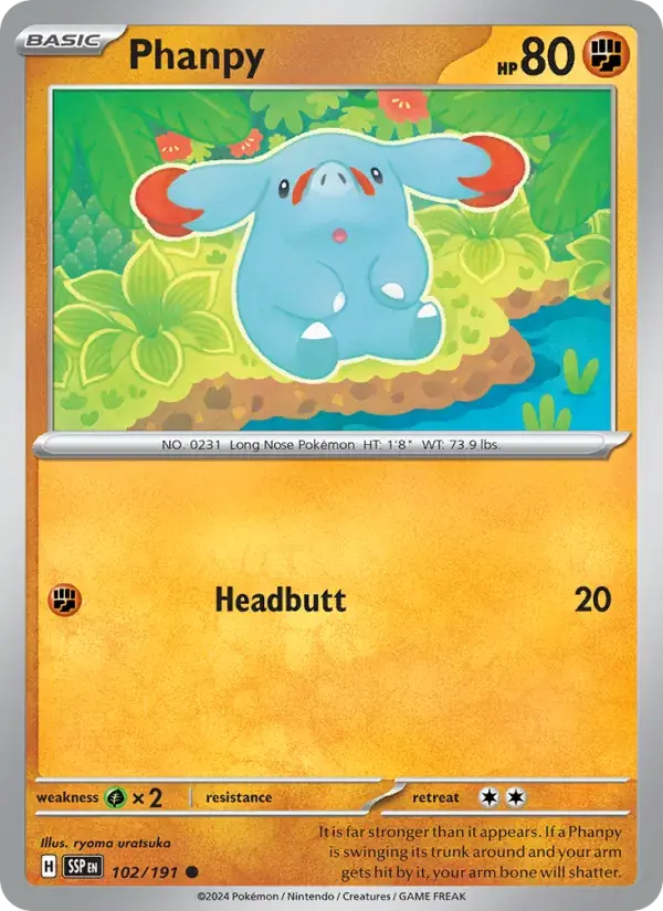 Phanpy - 102/252 - Surging Sparks