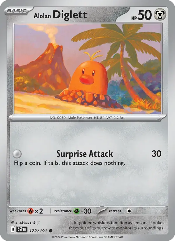 Alolan Diglett - 122/252 - Surging Sparks