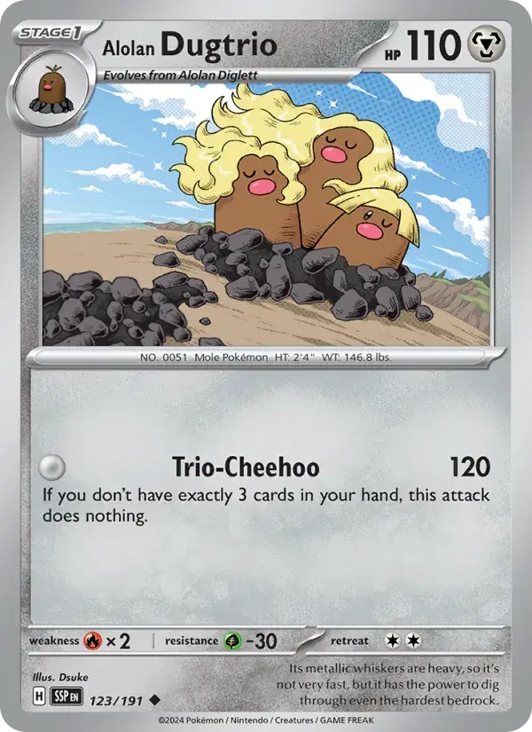 Alolan Dugtrio - 123/252 - Surging Sparks