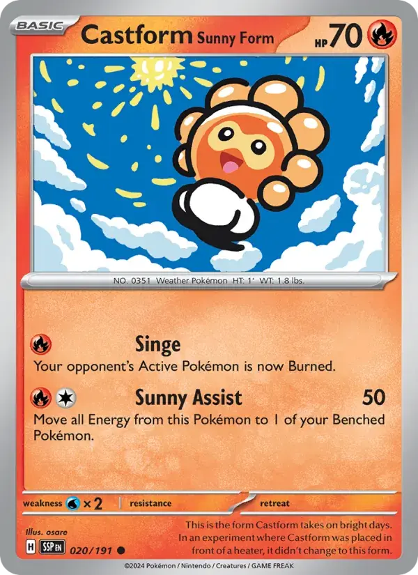 Castform Sunny Form - 020/252 - Surging Sparks
