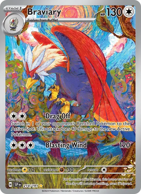 Braviary - 214/252 - Surging Sparks