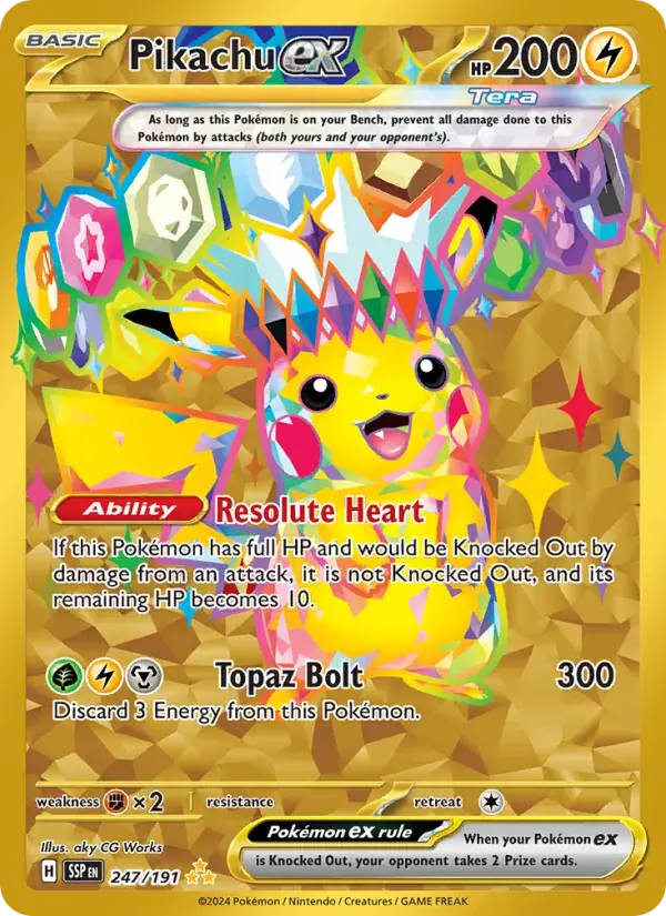 Pikachu ex - 247/252 - Surging Sparks