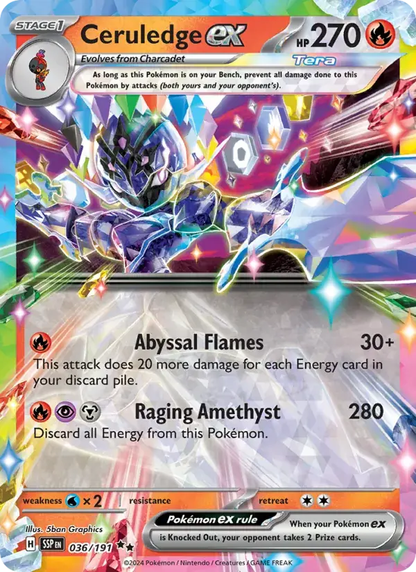 Ceruledge ex - 036/252 - Surging Sparks