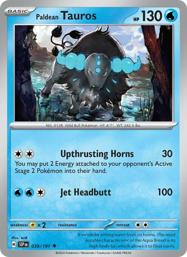 Paldean Tauros - 039/252 - Surging Sparks