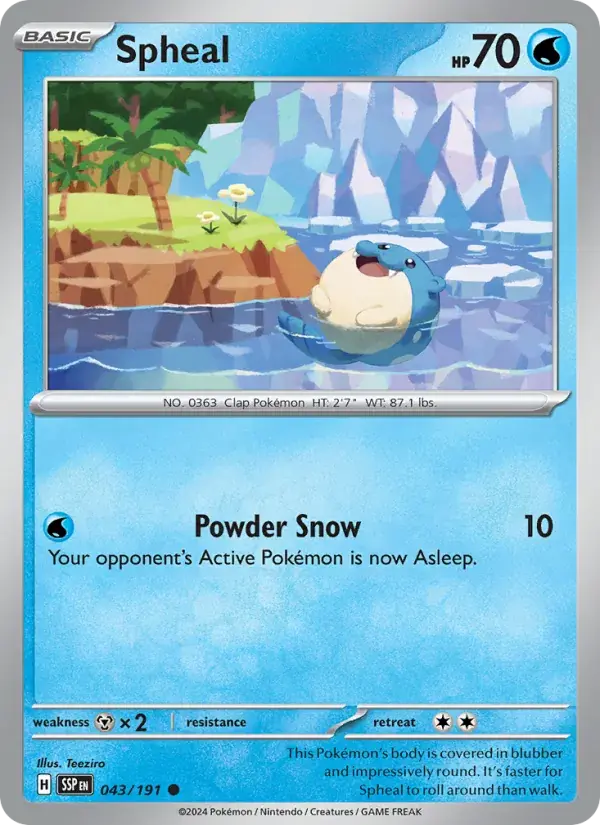 Spheal - 043/252 - Surging Sparks