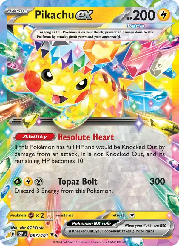 Pikachu ex - 057/252 - Surging Sparks