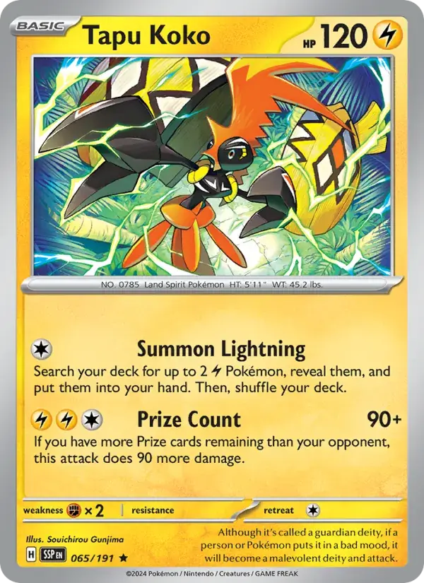 Tapu Koko - 065/252 - Surging Sparks