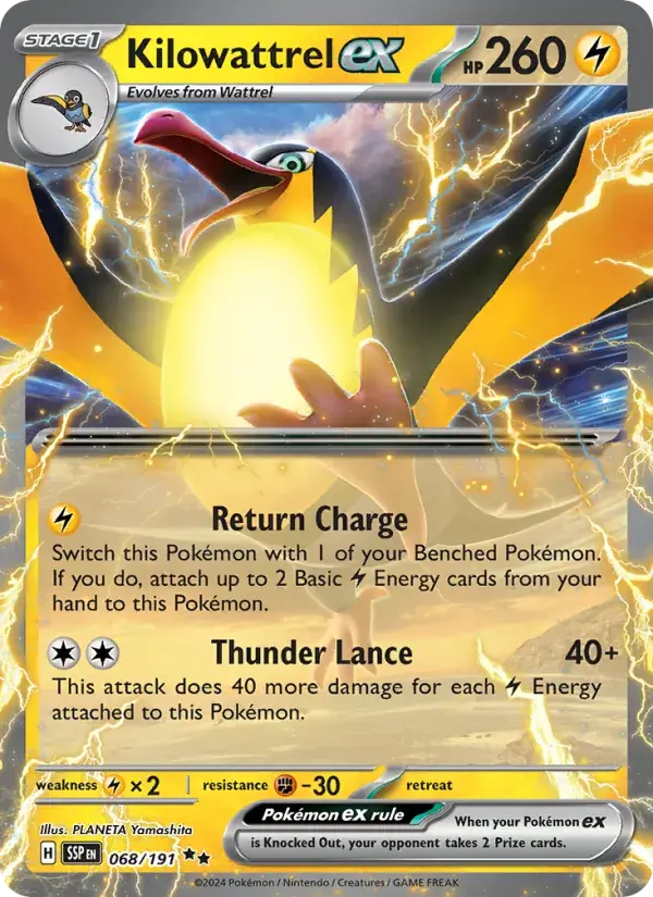 Kilowattrel ex - 068/252 - Surging Sparks