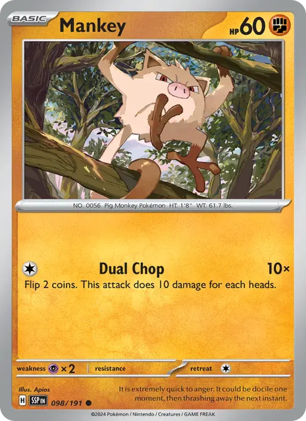 Mankey - 098/252 - Surging Sparks