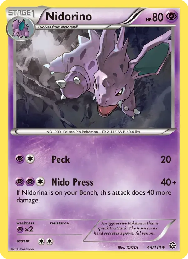 Nidorino - 44/116 - Steam Siege