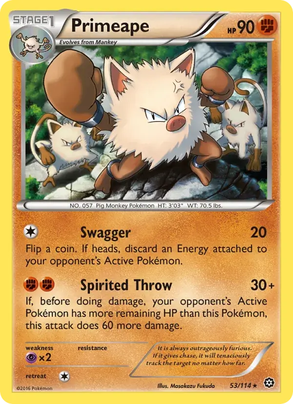 Primeape - 53/116 - Steam Siege