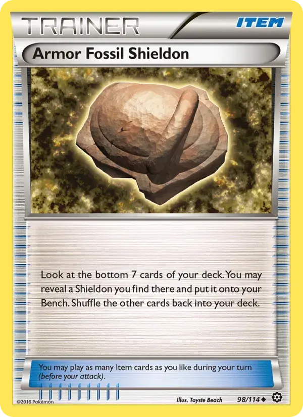 Armor Fossil Shieldon - 98/116 - Steam Siege