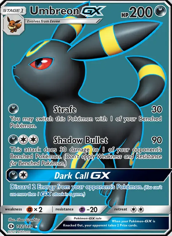 Umbreon GX - 142/172 - Sun & Moon
