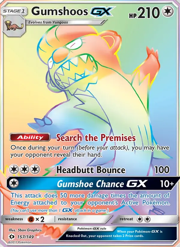 Gumshoos GX - 157/172 - Sun & Moon