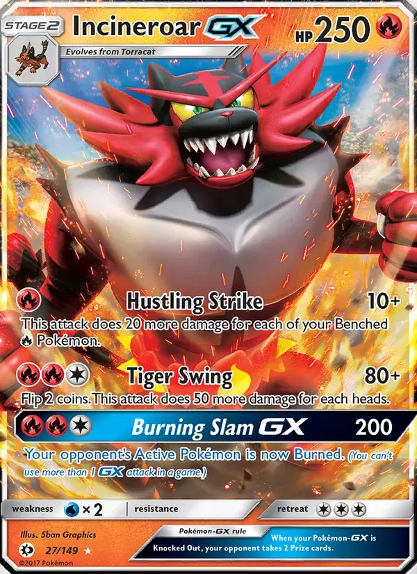 Incineroar GX - 27/172 - Sun & Moon