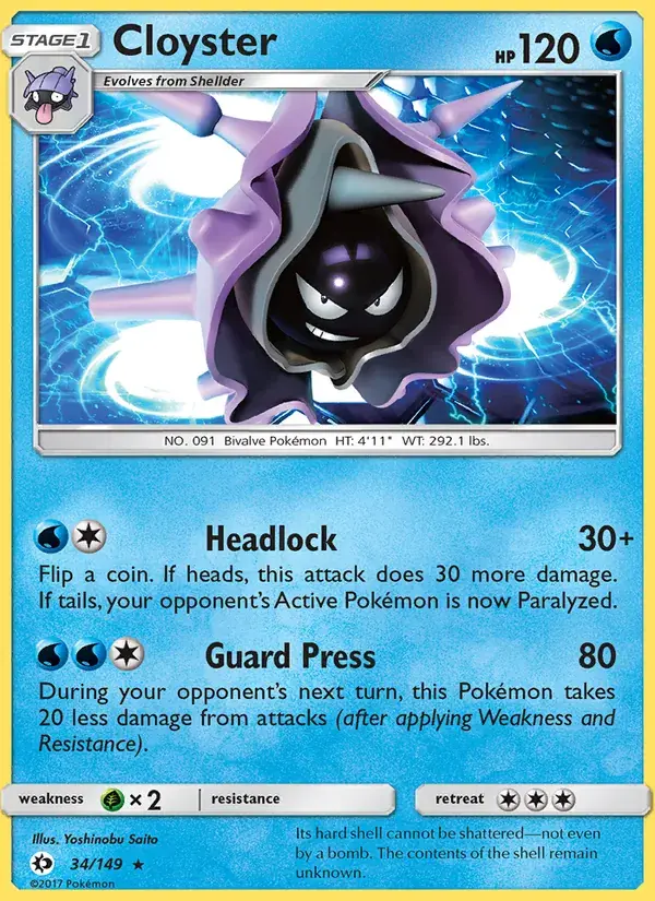 Cloyster - 34/172 - Sun & Moon