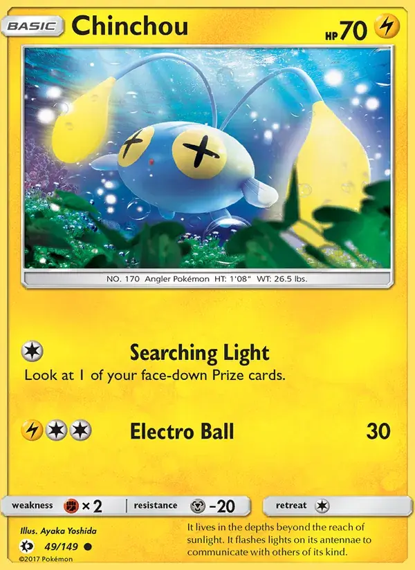 Chinchou - 49/172 - Sun & Moon