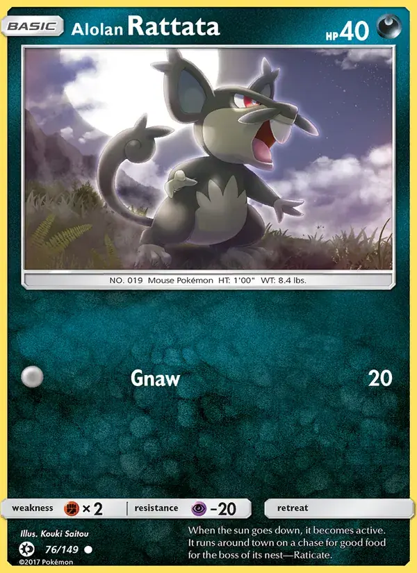 Alolan Rattata - 76/172 - Sun & Moon