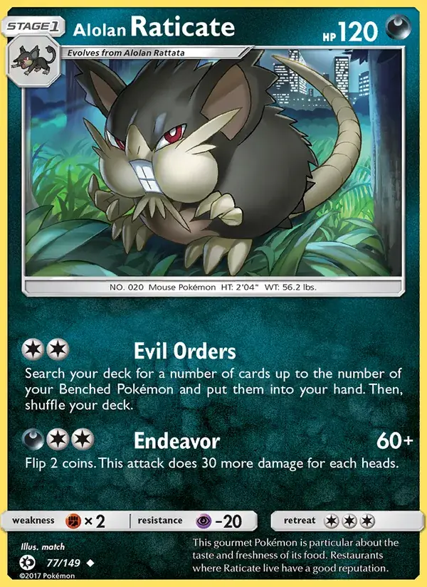 Alolan Raticate - 77/172 - Sun & Moon