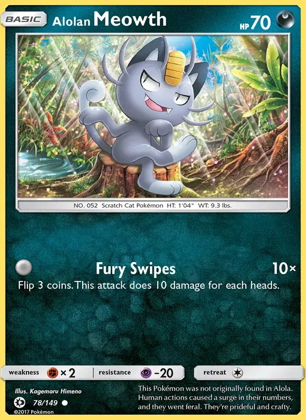 Alolan Meowth - 78/172 - Sun & Moon