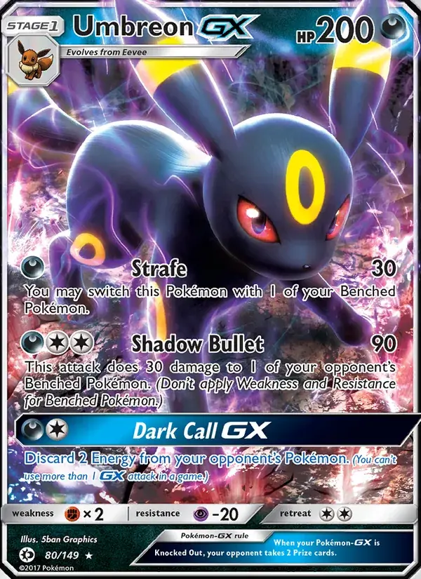 Umbreon GX - 80/172 - Sun & Moon