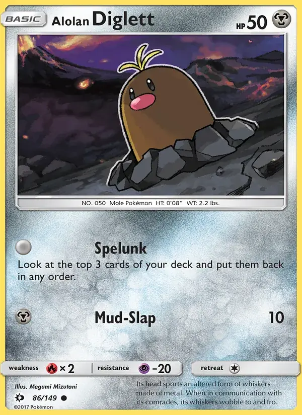 Alolan Diglett - 86/172 - Sun & Moon