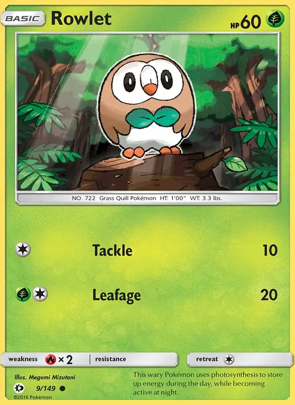Rowlet - 9/172 - Sun & Moon
