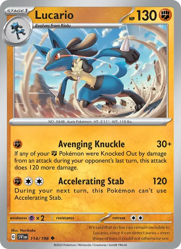Lucario - 114/258 - Scarlet & Violet