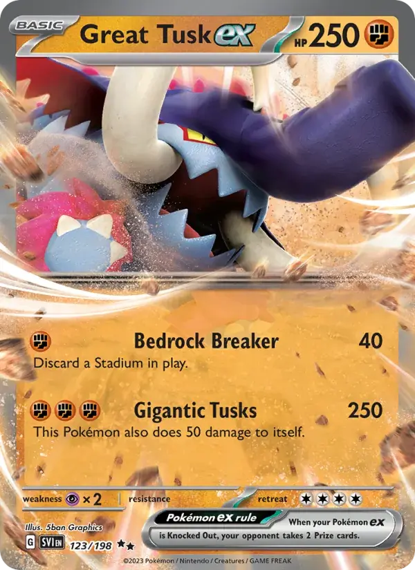 Great Tusk ex - 123/258 - Scarlet & Violet