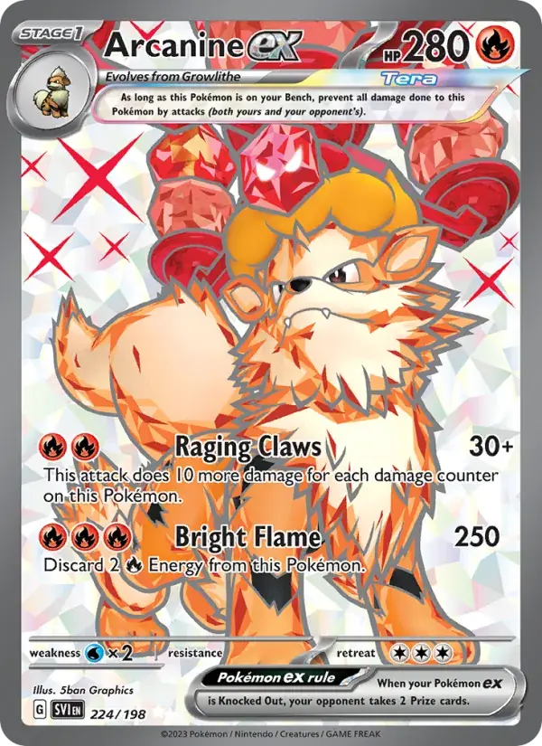 Arcanine ex - 224/258 - Scarlet & Violet