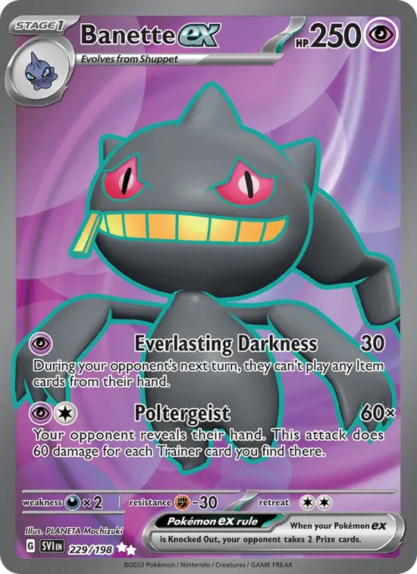 Banette ex - 229/258 - Scarlet & Violet