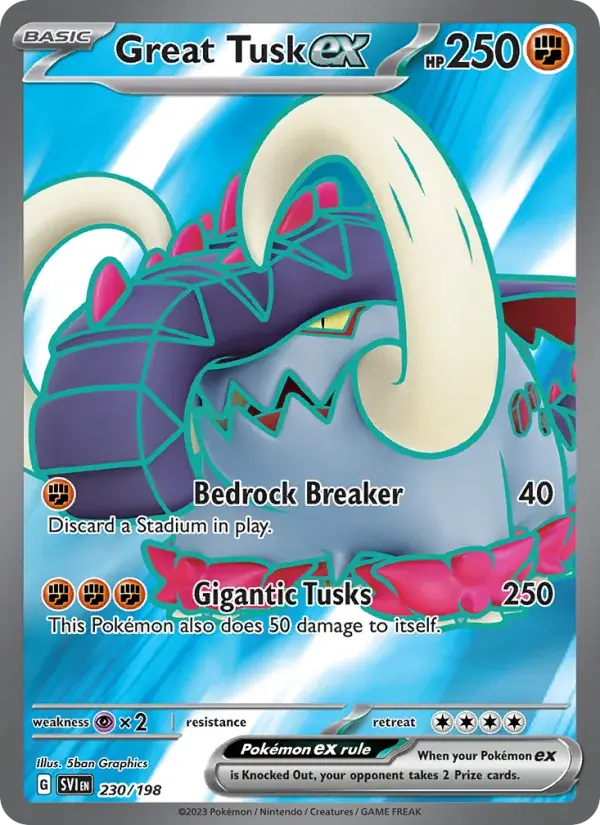 Great Tusk ex - 230/258 - Scarlet & Violet