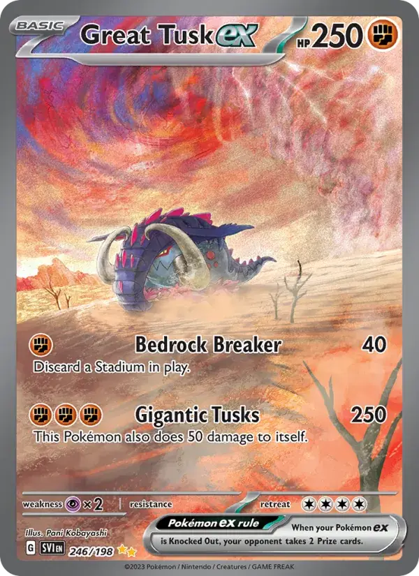 Great Tusk ex - 246/258 - Scarlet & Violet