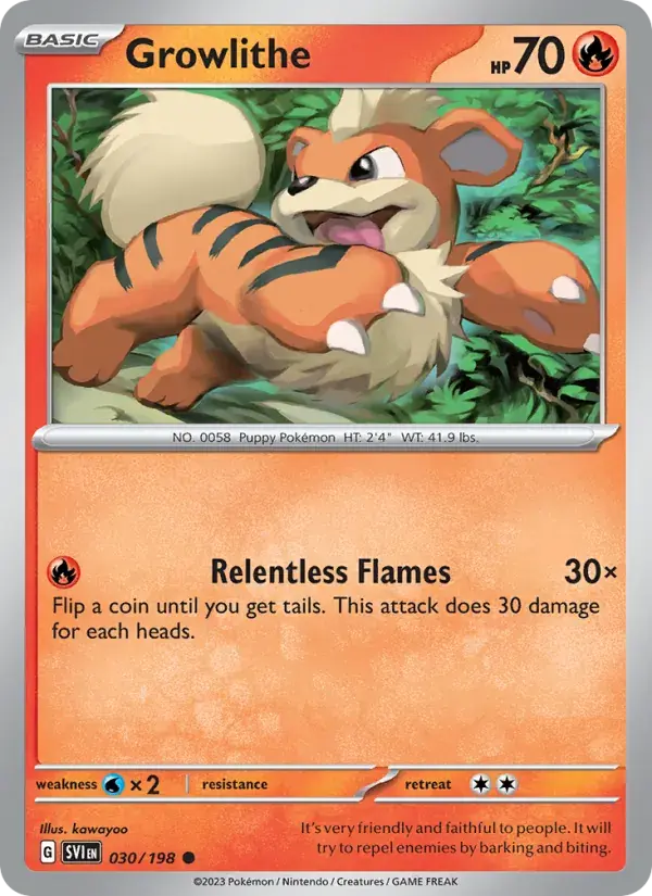 Growlithe - 030/258 - Scarlet & Violet