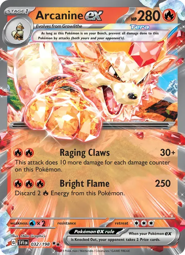 Arcanine ex - 032/258 - Scarlet & Violet