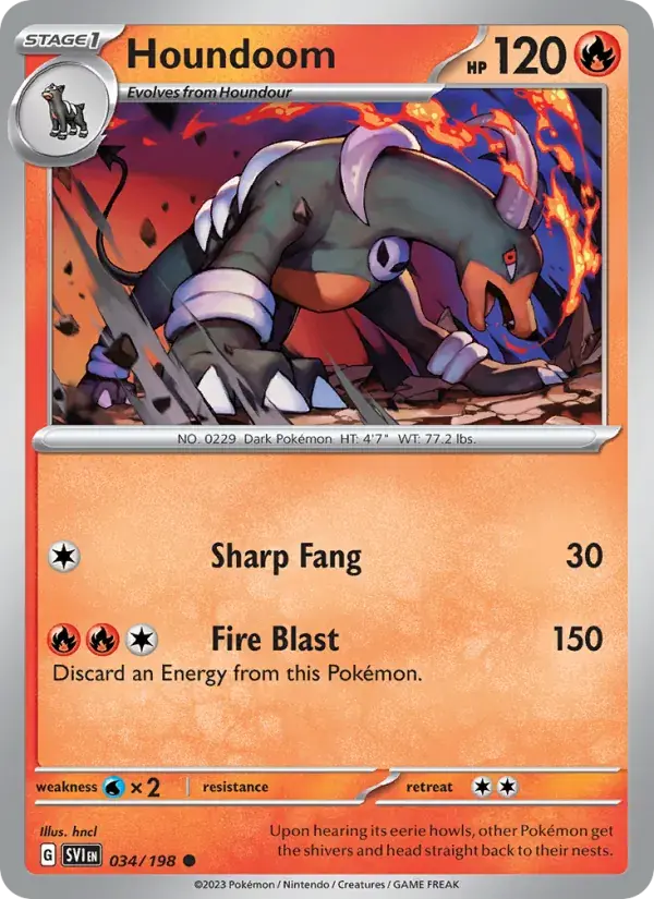 Houndoom - 034/258 - Scarlet & Violet