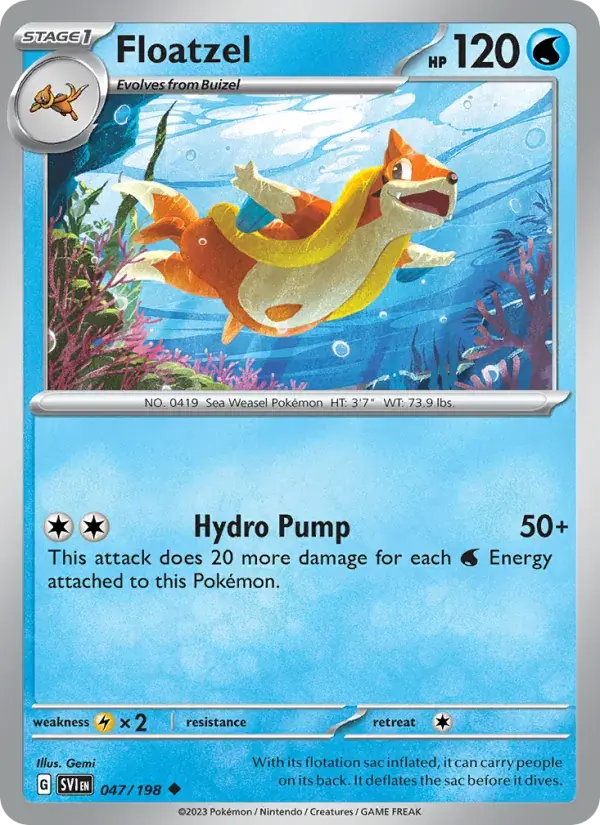 Floatzel - 047/258 - Scarlet & Violet