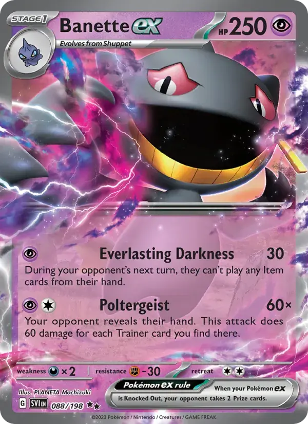 Banette ex - 088/258 - Scarlet & Violet