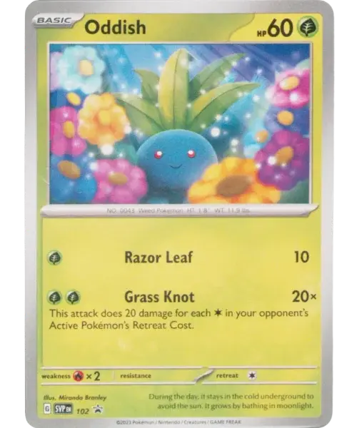 Oddish - 102/225 - SVP Black Star Promos