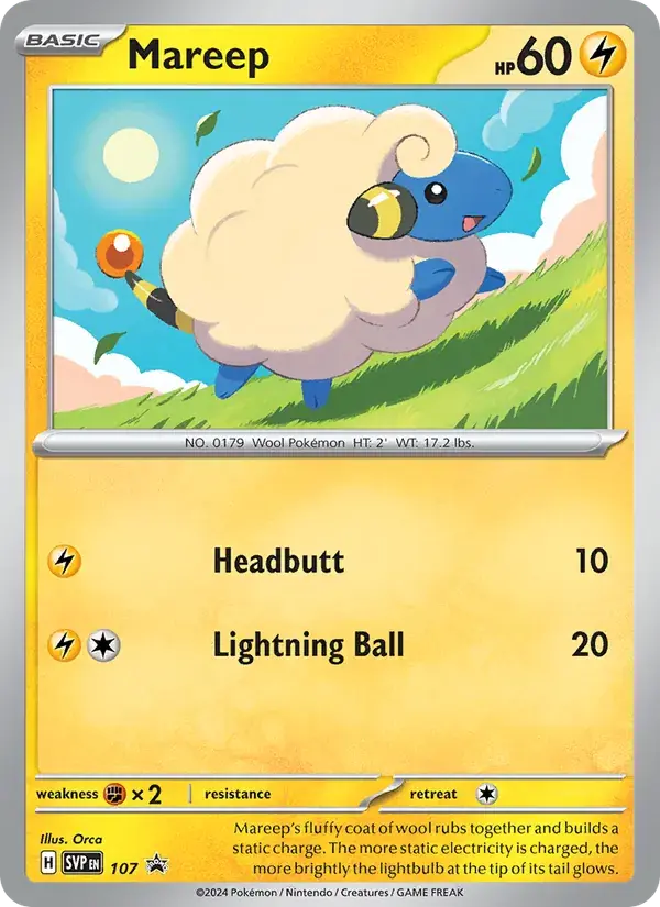 Mareep - 107/226 - SVP Black Star Promos