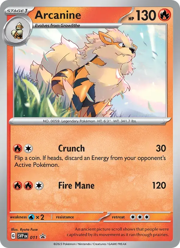 Arcanine - 011/226 - SVP Black Star Promos
