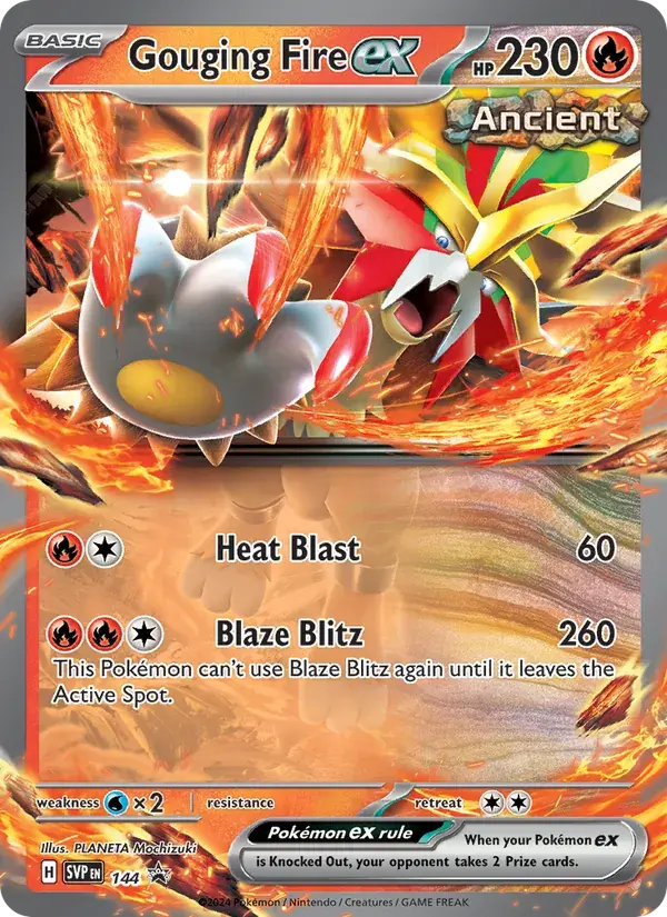 Gouging Fire ex - 144/226 - SVP Black Star Promos