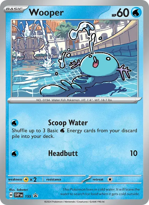Wooper - 155/226 - SVP Black Star Promos