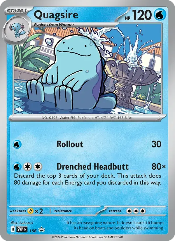 Quagsire - 156/226 - SVP Black Star Promos