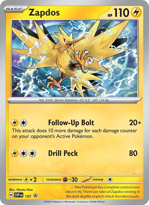 Zapdos - 157/226 - SVP Black Star Promos