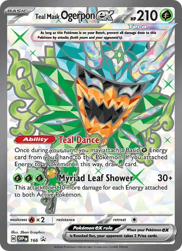 Teal Mask Ogerpon ex - 166/226 - SVP Black Star Promos