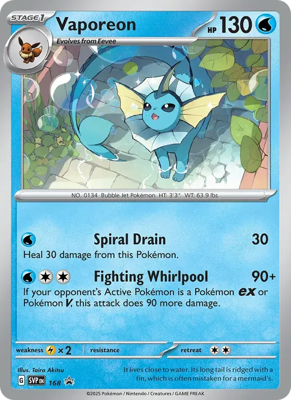 Vaporeon - 168/226 - SVP Black Star Promos