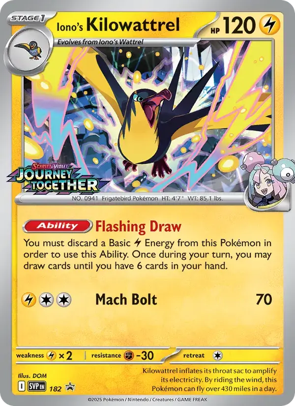 Iono's Kilowattrel - 182/226 - SVP Black Star Promos