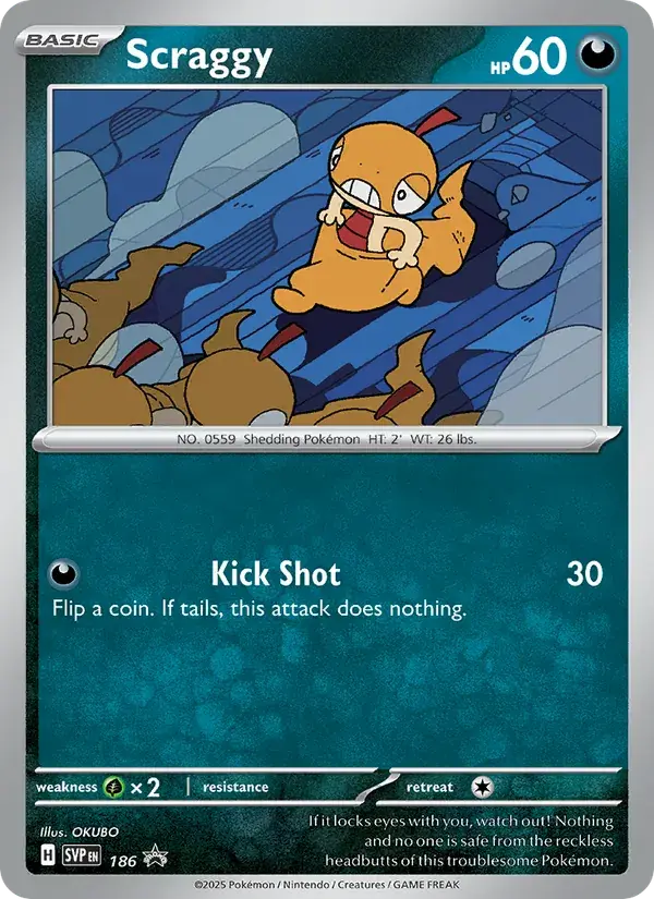 Scraggy - 186/226 - SVP Black Star Promos