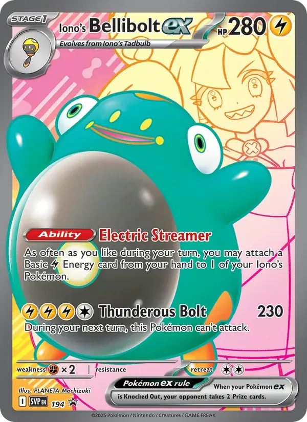 Iono's Bellibolt ex - 194/226 - SVP Black Star Promos